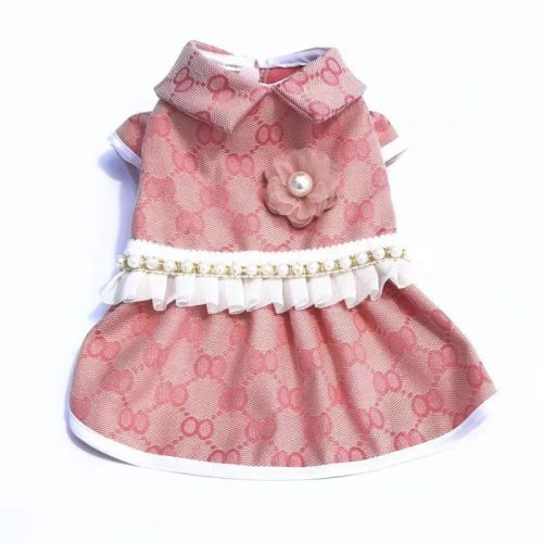 pink designer dress for dogs